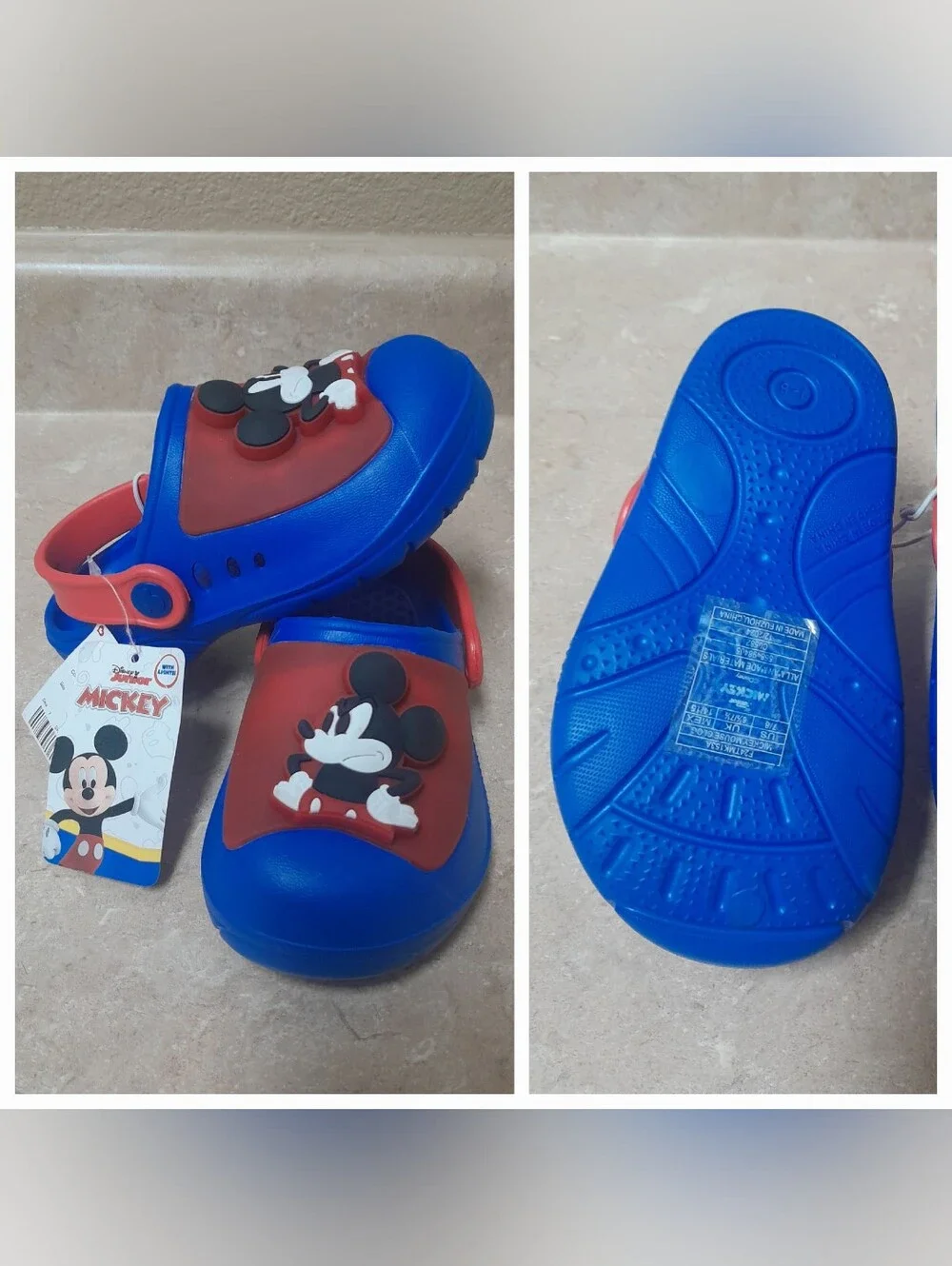 DISNEY Mickey Mouse Boys (LIGHT UP) Crocs NWT Size:Various  Crocs